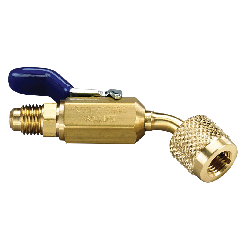 Yellow Jacket 93825 Ritchie Compact Ball Valve For 5/16 Female Flare x 1/4 Male Flare By