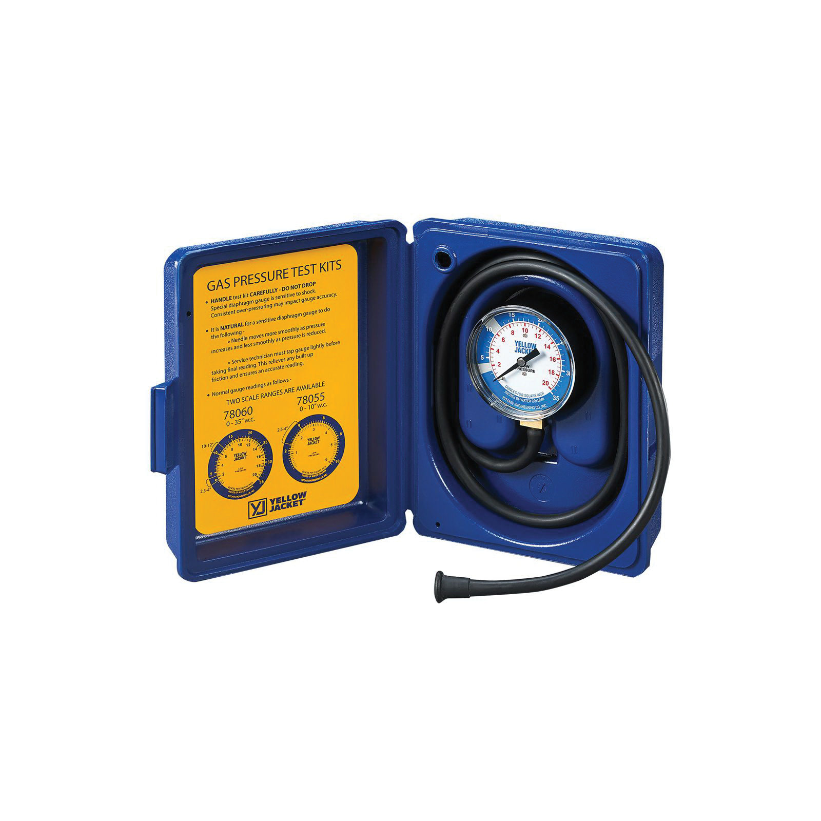 Yellow Jacket Gas Pressure Test Kit 0 To10 in WC 78055 for sale online 