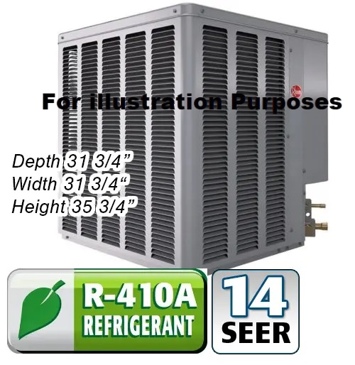 Air Conditioning Condensing Unit 60K BTU 5 Ton 14 SEER 208/230/3 35 2